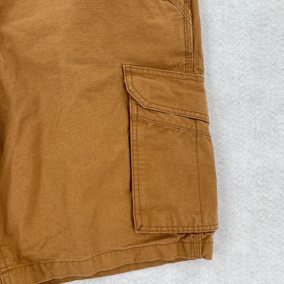 Eddie Bauer Workwear Ripstop Cargo Shorts Men 38 Beige Utility 10" Inseam Hiking - Picture 3 of 14